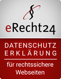 eRecht24 Siegel für Datenschutzerklärung